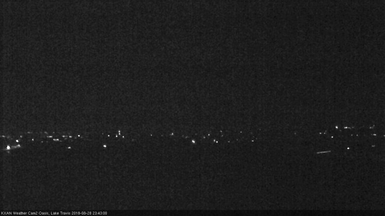 Lake Travis webcam, August 28, 2018 10:45 PM CT