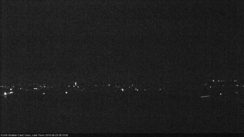Lake Travis webcam, August 28, 2018 11:20 PM CT