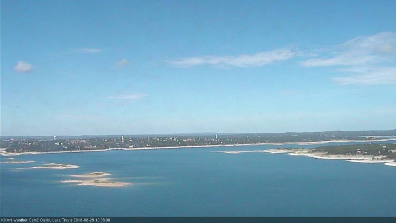 Lake Travis webcam, August 29, 2018 9:40 AM CT