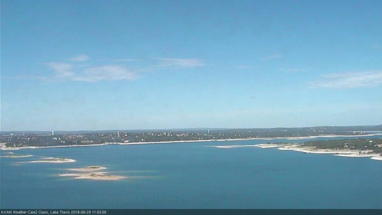 Lake Travis webcam, August 29, 2018 10:05 AM CT