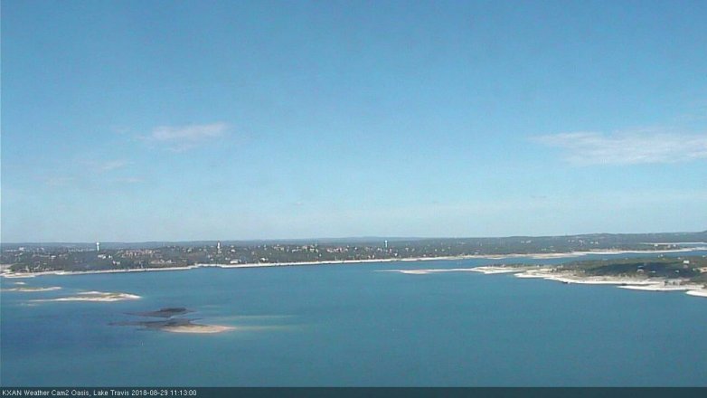 Lake Travis webcam, August 29, 2018 10:15 AM CT