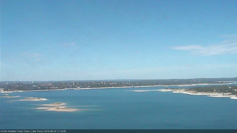 Lake Travis webcam, August 29, 2018 10:20 AM CT