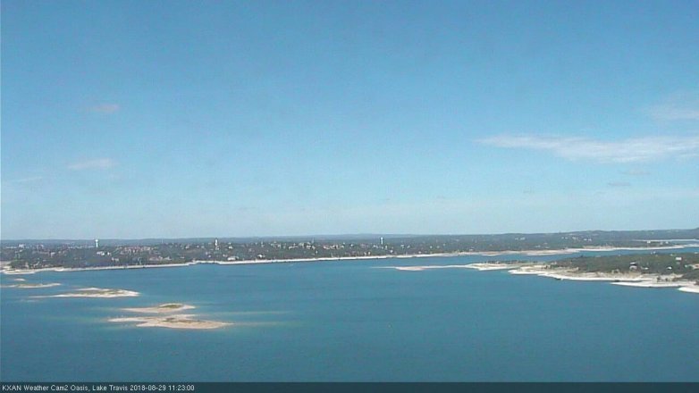 Lake Travis webcam, August 29, 2018 10:25 AM CT