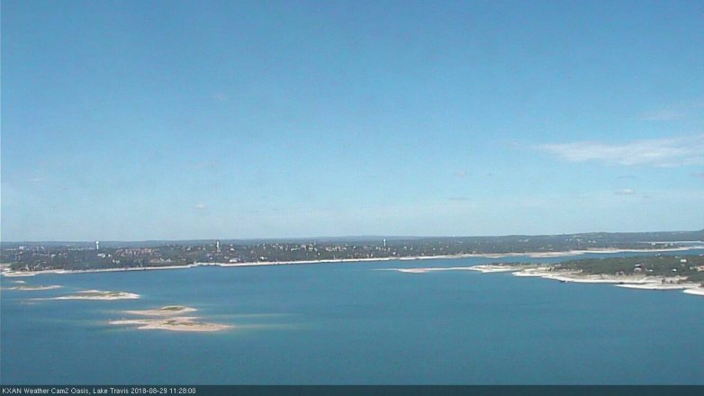 Lake Travis webcam, August 29, 2018 10:30 AM CT