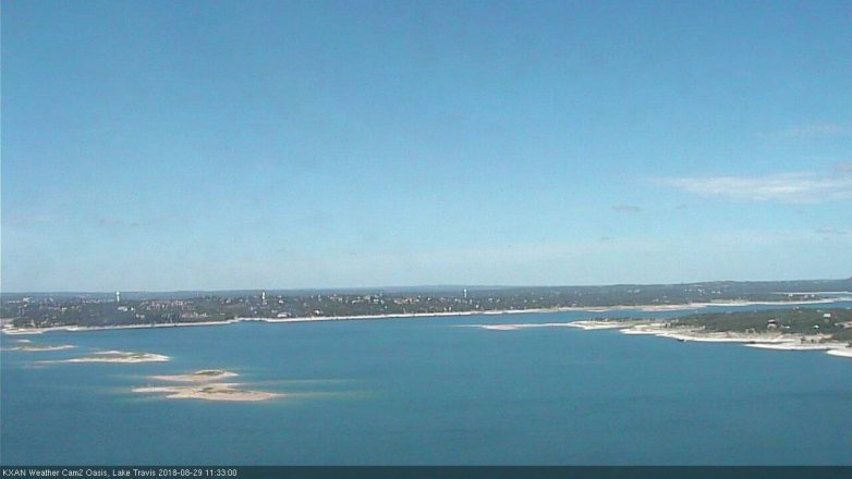 Lake Travis webcam, August 29, 2018 10:35 AM CT