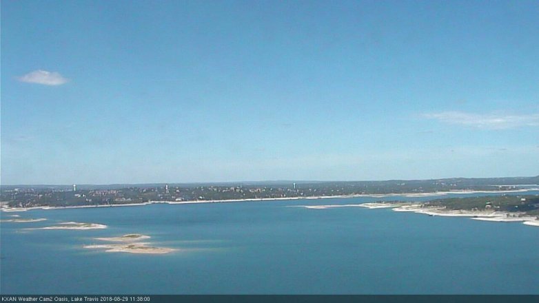 Lake Travis webcam, August 29, 2018 10:40 AM CT