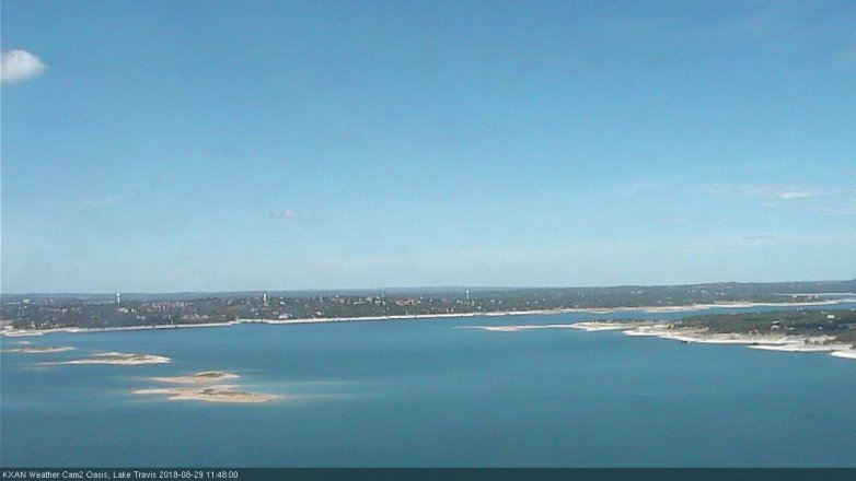 Lake Travis webcam, August 29, 2018 10:50 AM CT