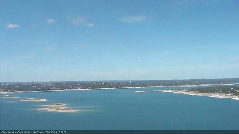 Lake Travis webcam, August 29, 2018 11:05 AM CT