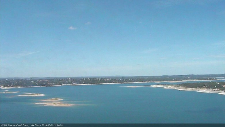 Lake Travis webcam, August 29, 2018 11:10 AM CT