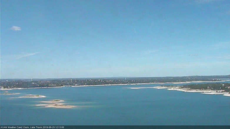 Lake Travis webcam, August 29, 2018 11:15 AM CT