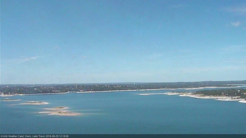 Lake Travis webcam, August 29, 2018 11:20 AM CT