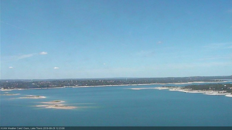 Lake Travis webcam, August 29, 2018 11:25 AM CT