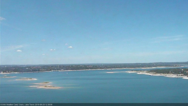 Lake Travis webcam, August 29, 2018 11:40 AM CT