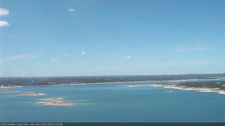 Lake Travis webcam, August 29, 2018 11:55 AM CT