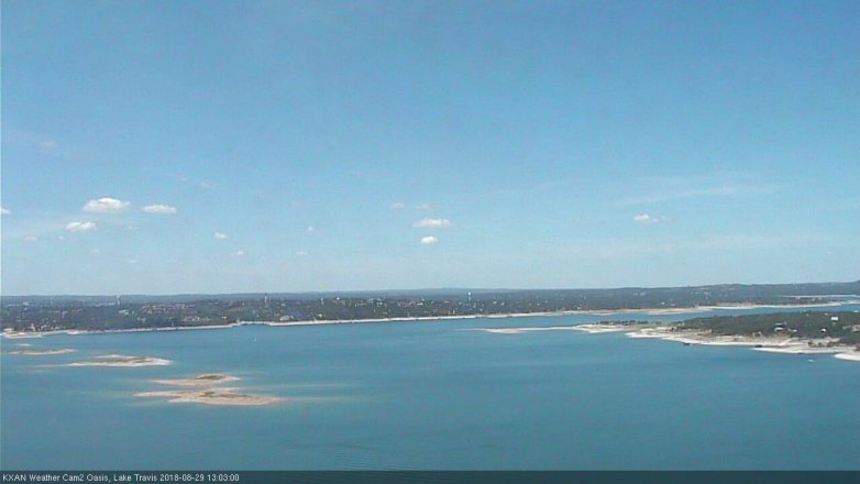 Lake Travis webcam, August 29, 2018 12:05 PM CT