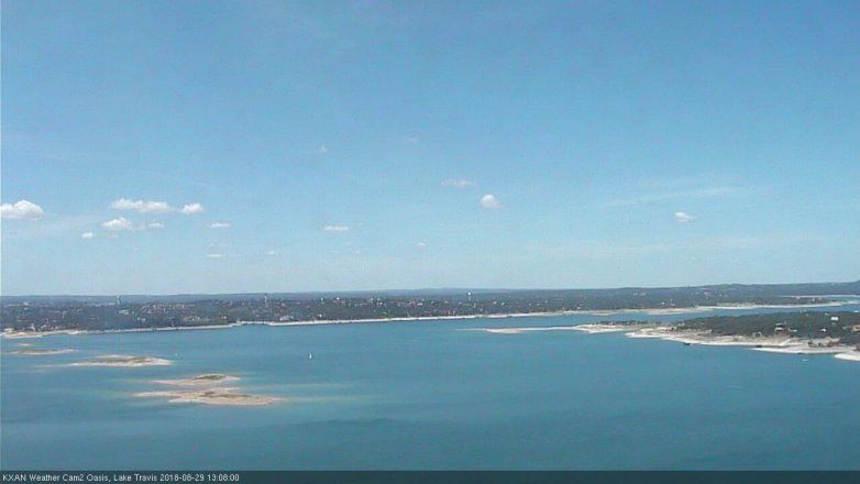 Lake Travis webcam, August 29, 2018 12:10 PM CT