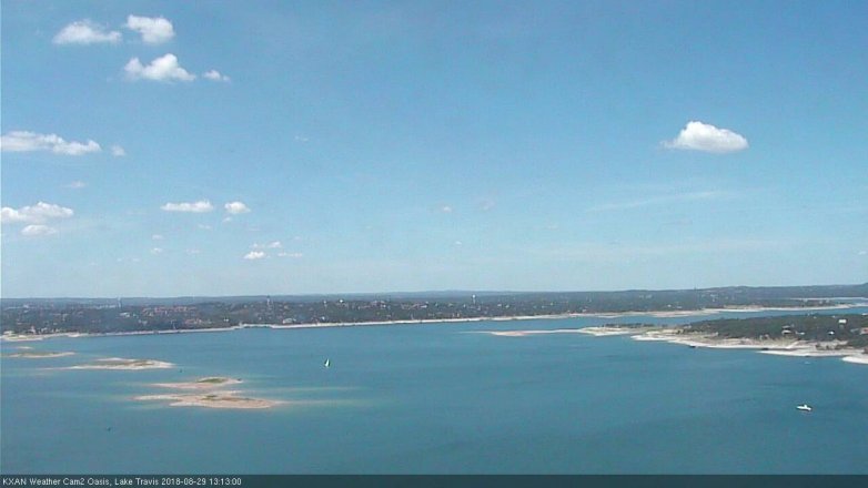 Lake Travis webcam, August 29, 2018 12:15 PM CT