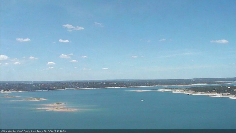 Lake Travis webcam, August 29, 2018 12:20 PM CT