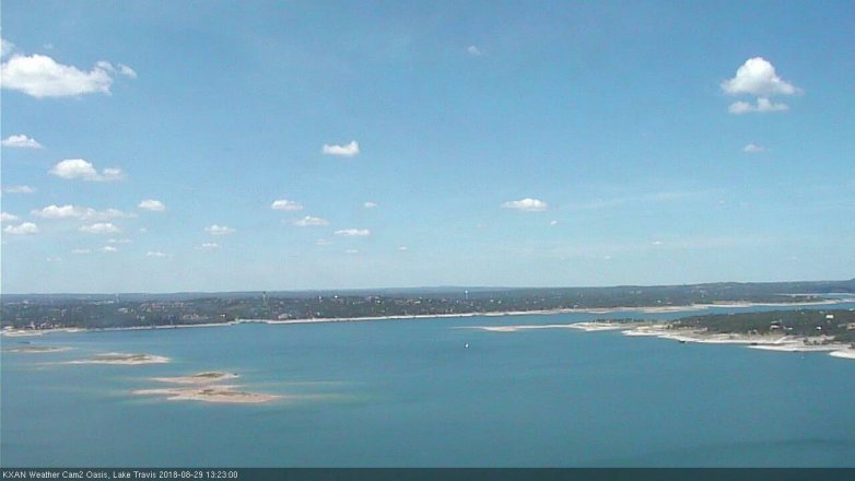 Lake Travis webcam, August 29, 2018 12:25 PM CT