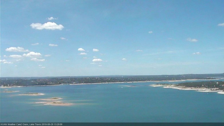Lake Travis webcam, August 29, 2018 12:30 PM CT