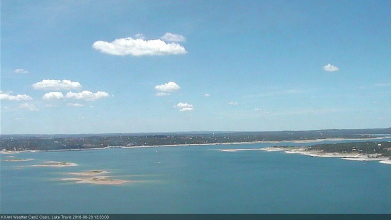 Lake Travis webcam, August 29, 2018 12:35 PM CT