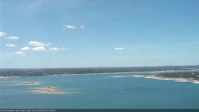 Lake Travis webcam, August 29, 2018 12:40 PM CT