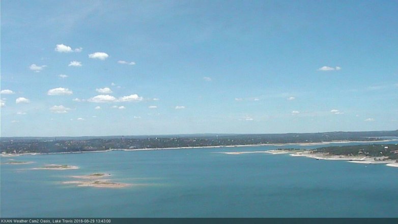 Lake Travis webcam, August 29, 2018 12:45 PM CT