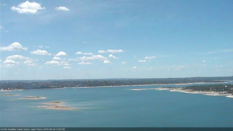 Lake Travis webcam, August 29, 2018 12:55 PM CT