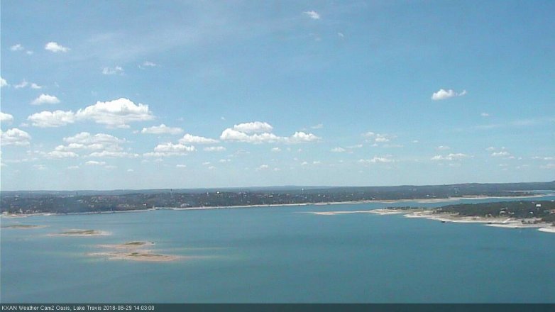 Lake Travis webcam, August 29, 2018 1:05 PM CT