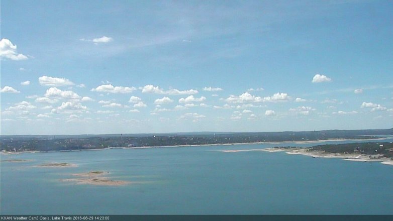 Lake Travis webcam, August 29, 2018 1:25 PM CT