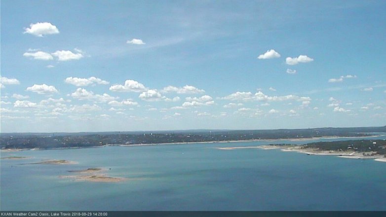 Lake Travis webcam, August 29, 2018 1:30 PM CT