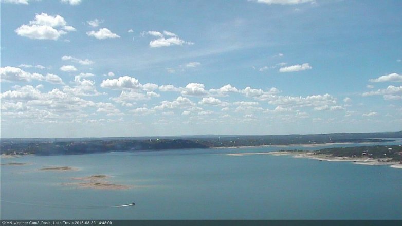 Lake Travis webcam, August 29, 2018 1:50 PM CT