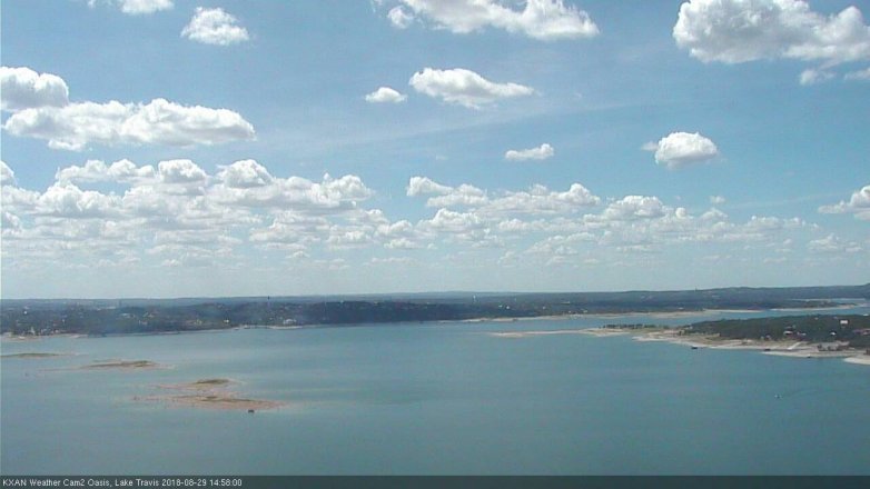 Lake Travis webcam, August 29, 2018 2:00 PM CT