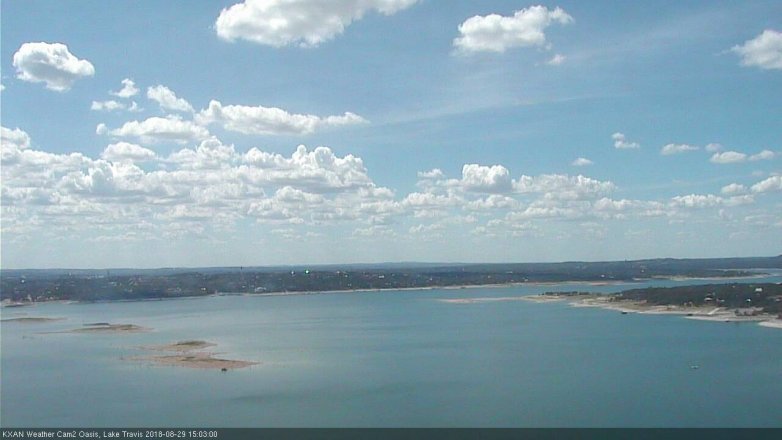 Lake Travis webcam, August 29, 2018 2:05 PM CT