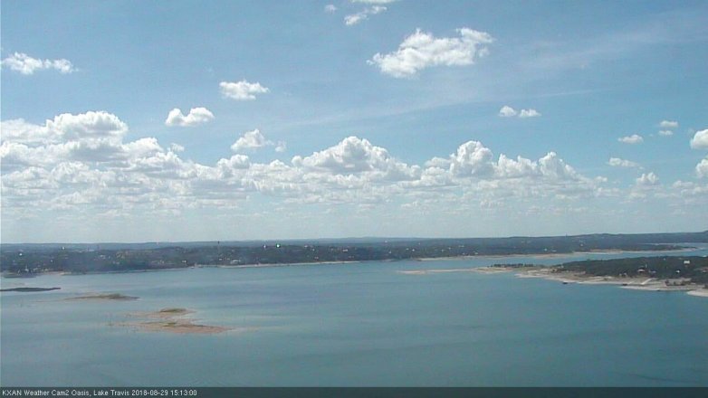 Lake Travis webcam, August 29, 2018 2:15 PM CT