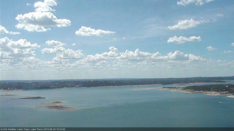 Lake Travis webcam, August 29, 2018 2:25 PM CT