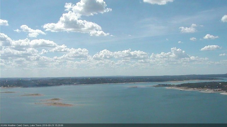Lake Travis webcam, August 29, 2018 2:30 PM CT