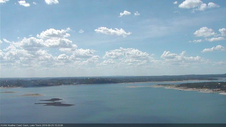 Lake Travis webcam, August 29, 2018 2:35 PM CT