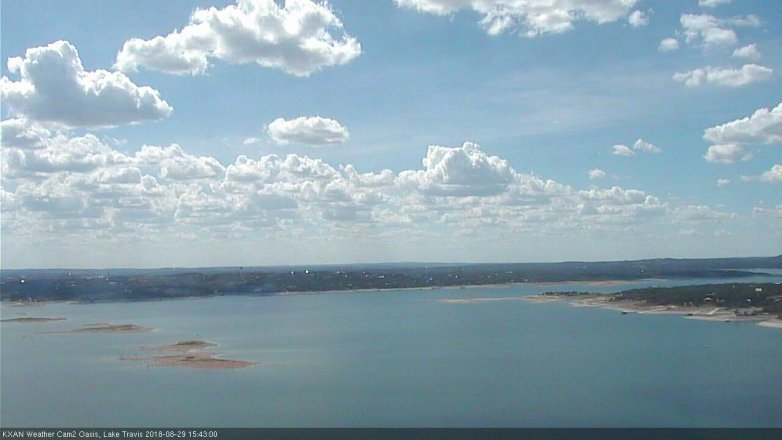 Lake Travis webcam, August 29, 2018 2:45 PM CT