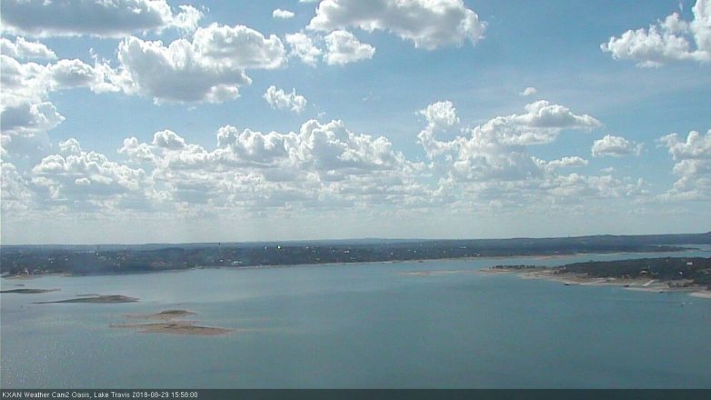 Lake Travis webcam, August 29, 2018 3:00 PM CT