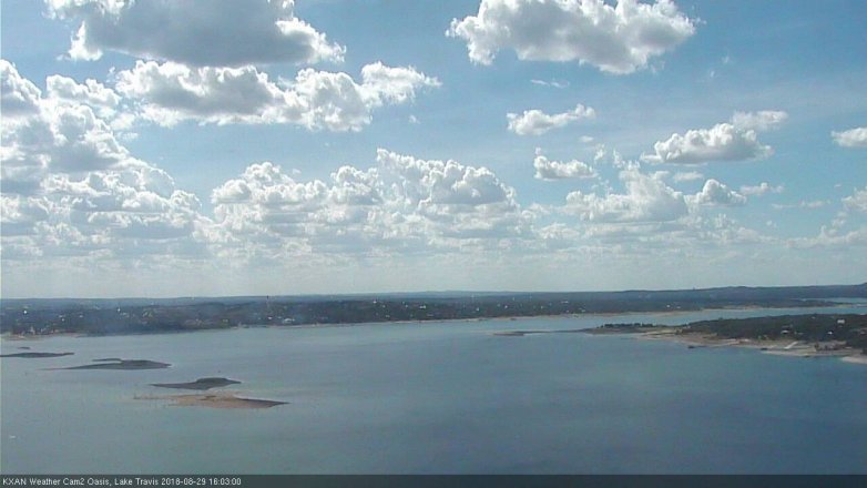 Lake Travis webcam, August 29, 2018 3:05 PM CT