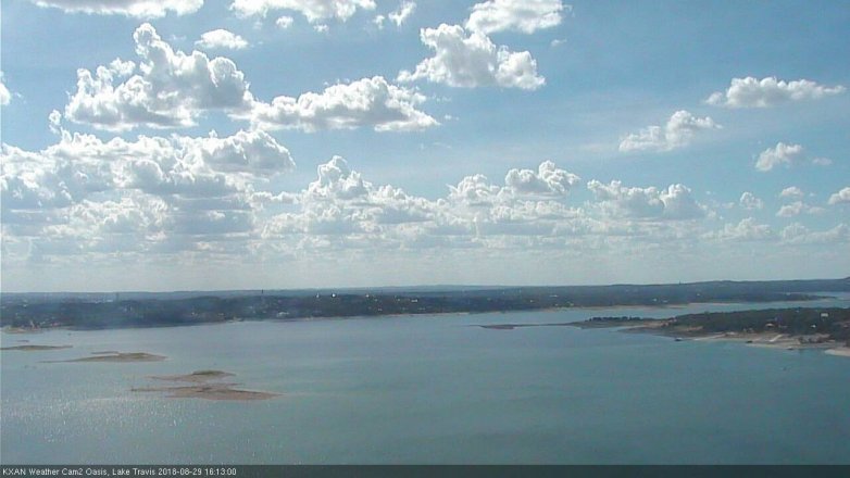 Lake Travis webcam, August 29, 2018 3:15 PM CT