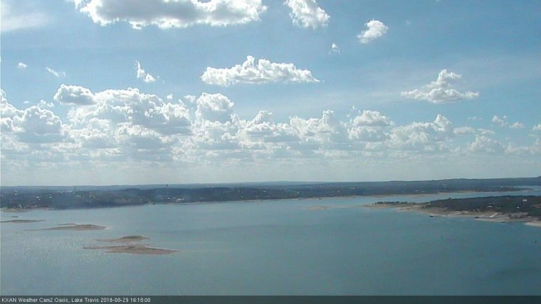 Lake Travis webcam, August 29, 2018 3:20 PM CT