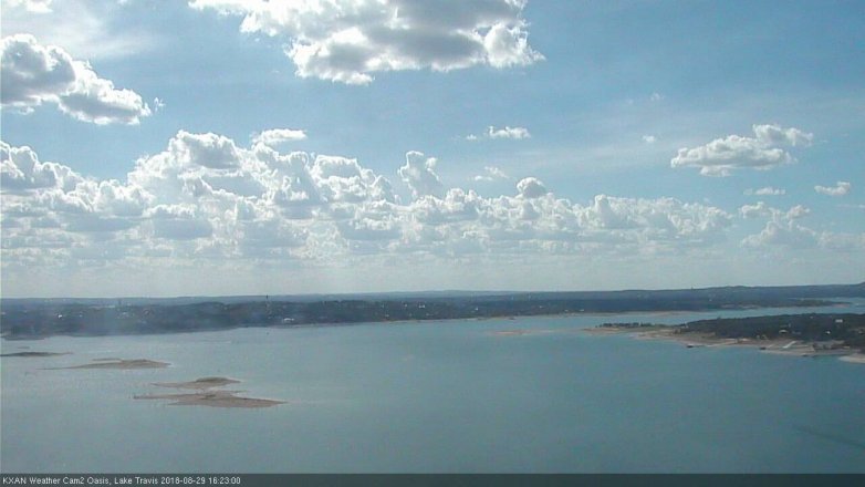 Lake Travis webcam, August 29, 2018 3:25 PM CT