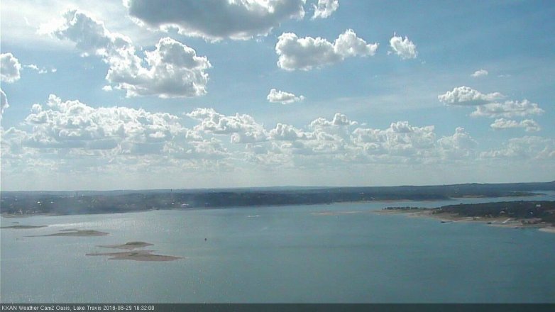Lake Travis webcam, August 29, 2018 3:35 PM CT