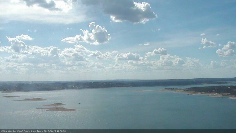 Lake Travis webcam, August 29, 2018 3:40 PM CT