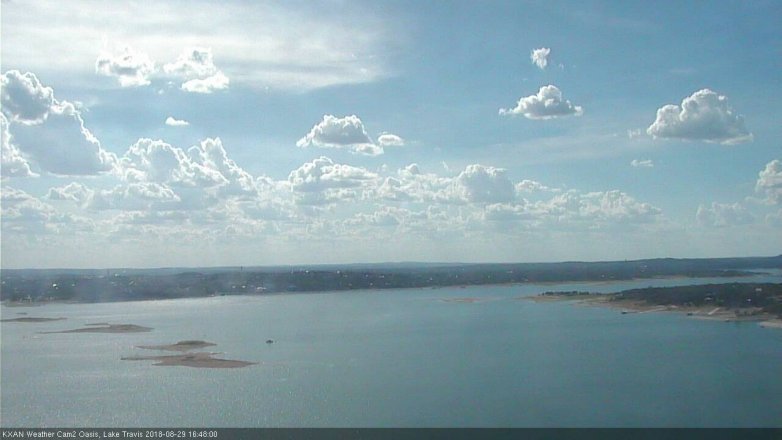 Lake Travis webcam, August 29, 2018 3:50 PM CT