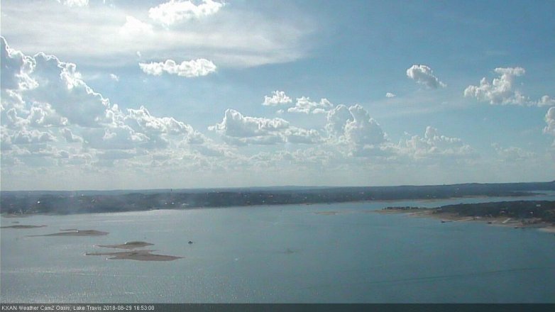 Lake Travis webcam, August 29, 2018 3:55 PM CT