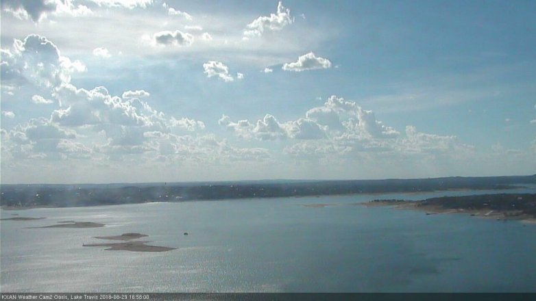 Lake Travis webcam, August 29, 2018 4:00 PM CT