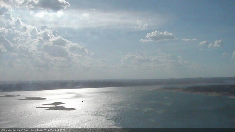 Lake Travis webcam, August 29, 2018 4:10 PM CT